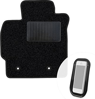 moto-MOLTICO Fahrer Fußmatte Auto Velours Fahrerseite Autoteppiche Schwarz Fahrermatte 1-teilig passend für Toyota Corolla Auris I E15 2007-2012