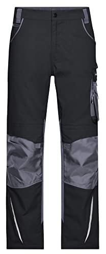 James & Nicholson Workwear Bundhose CORDURA® - Robuste Arbeitshose mit Kniepolstertaschen | Farbe: black/carbon | Grösse: 56