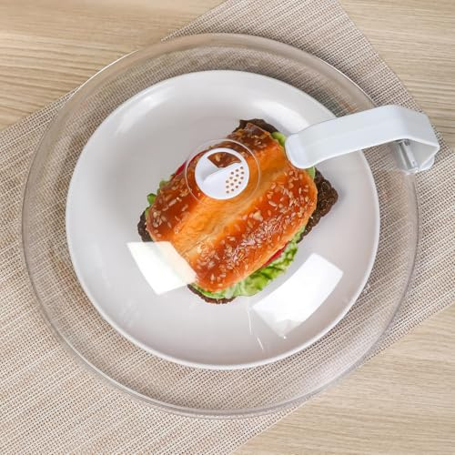 WENWELL 12 Clear Microwave Splatter Cover Integrated Handle BPA Free