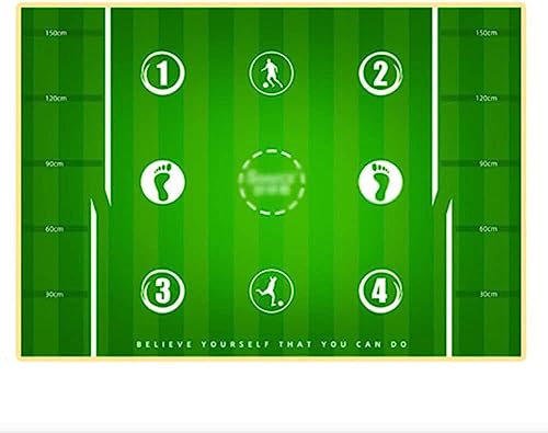 Fußball-Schritt-Trainingsmatte,rutschfeste reguläre Trainingssystemdecke mit 5 Scheibenkegeln, Dribble Silent Sports Auxiliary Props, Trainings-Pace-Ball-Control-Spielerausrüstung, for Fußballtraining