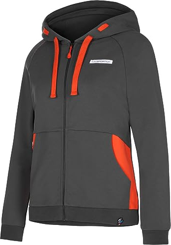 LA SPORTIVA Damen Kaos Hoodie Jacke, carbon-cherry tomato, L