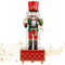 Aizuoni Caja de música de Cuerda | Caja Musical Festiva de Marionetas de Soldado Cascanueces de Madera,Cascanueces Rey Soldado De 32 Cm/12 Pulgadas, Figuras Coleccionables De Cascanueces