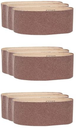 9x Schleifband Schleifpapier je 3x K 80 150 240 für Bandschleifer Bandschleifmaschine passend für GÜDE GSBSM 450, SCHEPPACH OSM600, Triton TSPS450 & BAMATO OBSM-900 Spindelschleifmaschine