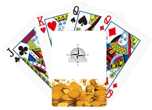 no/no Richtungskompass Navigation Astronomie Gold Poker Spielkarte Klassisches Spiel