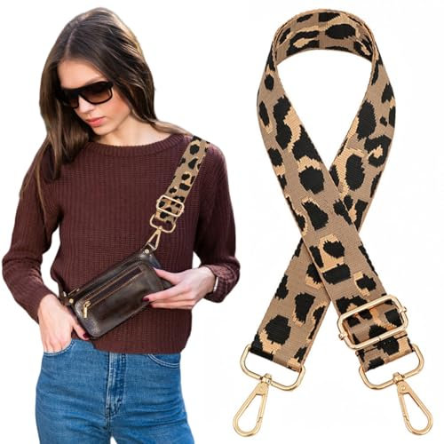 Traziewell Verstellbarer Schultergurt für Taschen Breit 3.8cm, Taschengurt 80-130cm, Tragegurt Längenverstellbarer für Schultertasche Tragetaschen und Handtaschen 0724