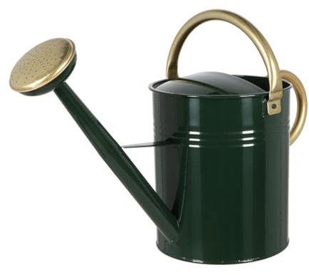 Traumschöne Gießkanne Archibald, verzinkter Stahl, 9,5 L, grün Gold