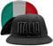 OFFSIDE SUPPORTERS Deutschland Cap Schwarz zur Fußball EM, GOTS zertifizierte Bio-Baumwolle Basecap (Flacher Schild, Italien)