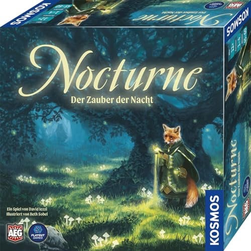 KOSMOS 684945 Nocturne Der Zauber der Nacht, Brettspiel mit innovativem Bietmechanismusfür 1-4 Personen