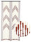 Garbenat Bambusvorhang - 90 x 190cm Hölzern Perlenvorhang 52-Zeilen Retro Teilervorhang mit Perlen DREI-Wellen Muster-PerlenTürvorhang Baumwollfaden Seilvorhang - Holz, Braun