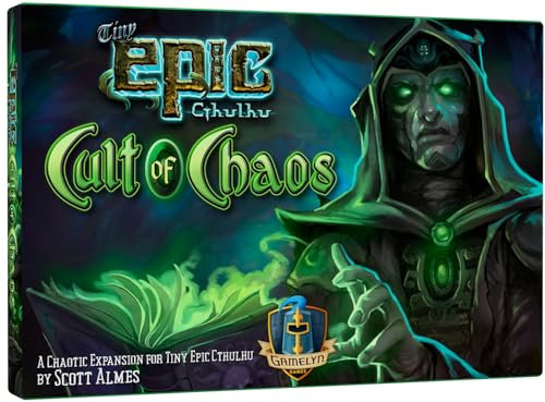 Gamelyn Spiele | Tiny Epic Cthulhu: Cult of Chaos Expansion | Kooperatives Brettspiel | ab 14 Jahren | 1-4 Spieler | 30-45 Minuten Spieldauer