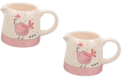 Alipis Keramik Milchkännchen in Rosa mit Kreativem Ausguss und Glatter Oberfläche Dekoratives Sahnekännchen für Soße und Milch Leicht zu Reinigen für Ostertisch