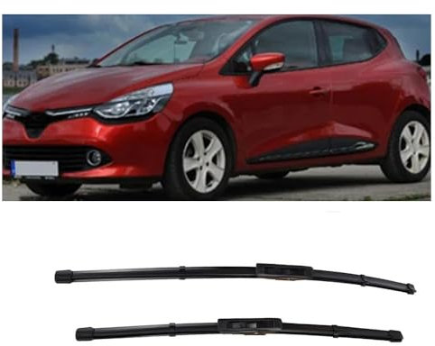 Car Front Wiper Blade for Renault Clio 4 2012-2018 26+14, Windscreen Wiper Blades Pair Set Rubber Replacements Cleaning Window Car Accessories