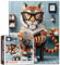 Serious Tiger Animal Sitting on Toilet Jigsaw Puzzle for Adults 1000 Piece Bathroom Animal Reading Books Wearing Glasses Puzzle Unique Home Decor Gifts Gifts for Friends and Family Wall Decor