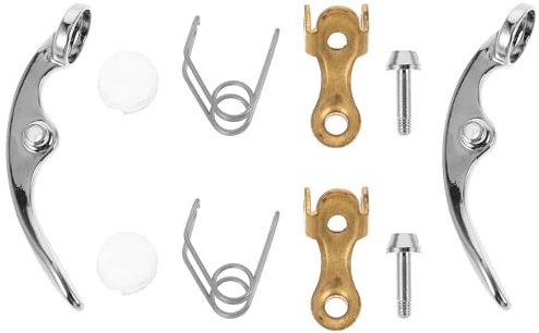 10pcs Trumpet Repair Water Key Finger Valve Metal Parts Set | Silver Finish, Spring and Screw Included, Precision Design for Trumpet, Strong Compatibility