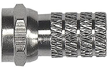 Axing CFS 3-00 F-Stecker mit Schraubanschluss, für Kabel mit 4 mm Durchmesser (10 Stück)