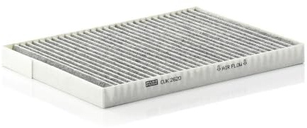 MANN-FILTER CUK 2620 Innenraumfilter/Kabinenluftfilter - Pollenfilter mit Aktivkohle - für Pkw + Transporter