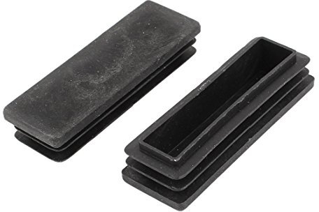 sourcingmap 25mm x 75mm Plastic Rectangle Cap Tube Inserts End Blanking 2 Pcs