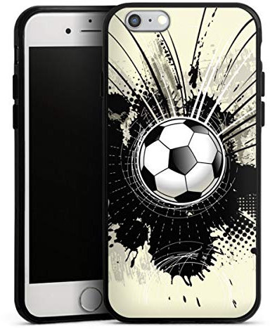 DeinDesign Silikon Hülle kompatibel mit Apple iPhone 6s Case schwarz Handyhülle Fußball Graffiti Sport