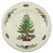 Seltmann 001.290677 Traditional Porzellan Brotteller Flach, Rund mit Relief, Marieluise Elfenbein Weihnachten 43607, Grün, 17cm Durchmesser