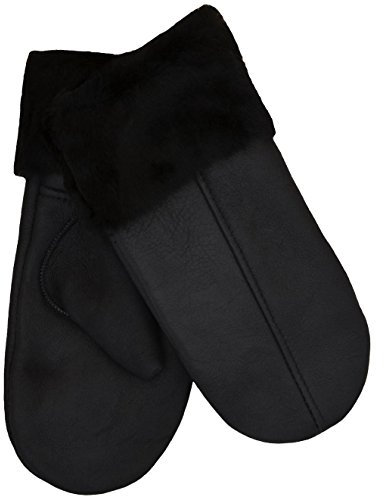 SamWo, Handschuhe/Fäustlinge für Damen, 100% Lammfell, Größe: M, schwarz