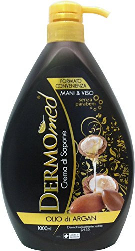 6 x DERMOMED Hand- & Gesichtscreme Arganöl Disp.1000 ml