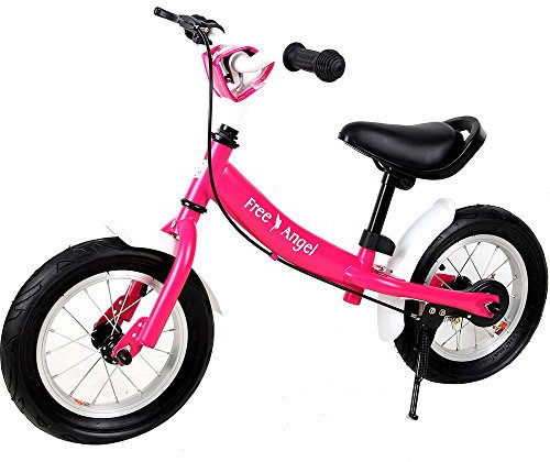 Spielwerk® Laufrad ab 2 Jahre Bremse 12 Zoll Räder Lenkrad Sattel Höhenverstellbar Kinder Balance Bike Lauflernrad Tragegriff Junge Mädchen Rosa