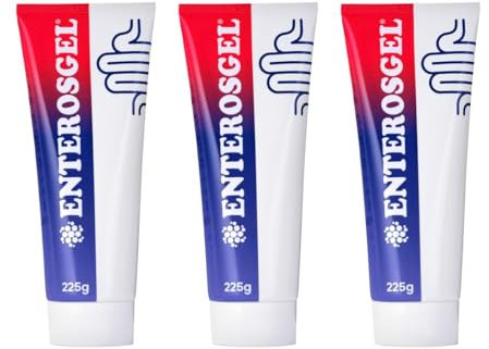 Enterosgel IBS Relief Gel Tube 225g - Oral Intestinal Adsorbent, Acute Diarrhoea & Stomach Pain Relief, Bloating & Trapped Wind Relief - Treats Root Causes, Suitable for Children & Adults, Pack of 3