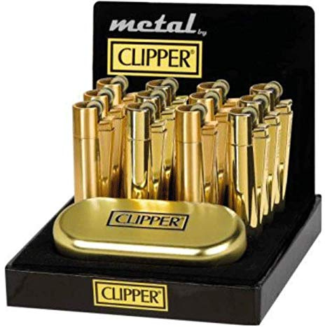 Sale! Clipper Metall Gold MattMetal Gold Feuerzeug Edel in Geschenkbox