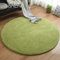 LIVEINU Hochflor Shaggy Teppich für Wohnzimmer Langflor Pflegeleicht Rund Teppich Hochwertig Hohe Fadendichte Wasser Absorbierend Badezimmerteppich Für Wohnzimmer Grün Ø 100 cm