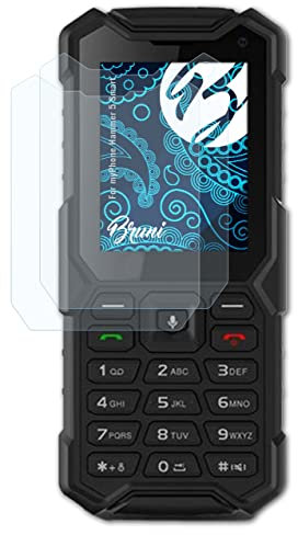 Bruni Schutzfolie kompatibel mit myPhone Hammer 5 Smart Folie, glasklare Displayschutzfolie (2X)