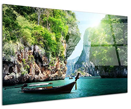 DECLINA, tableau déco, décoration murale, verre acrylique, tableau paysage, plage Thaïlande, art mural, cadre moderne, image décorative, cadeau design