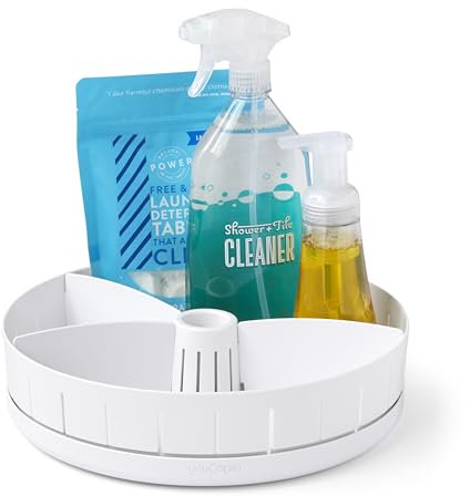 YouCopia SinkSuite Under Sink Turntable with Adjustable Dividers, Lazy Susan Organiser for Kitchen Cupboard or Bathroom Storage