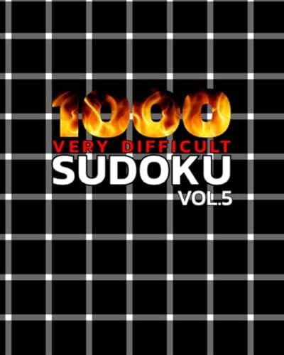 1000 Very Difficult Sudoku: Very Difficult Sudoku Puzzle Book include solutions : Large 8x10 Inch : Cream Paper (5)