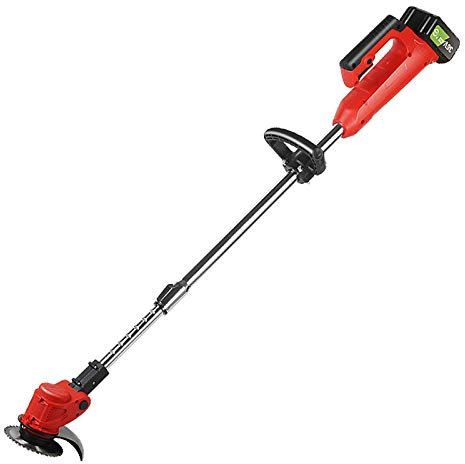 Coupe-Bordures Électrique sans Fil Rechargeable, Taille-haie 21 / 36V, Outil d'entretien du Jardin de Bricolage, Batterie et Chargeur Inclus, Largeur de Coupe 15 CM