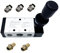 AOMAG Valvola pneumatica a leva pneumatica da 0,95 cm PT a 5 vie 2 posizioni ad aria compressa a comando manuale Push-pull 4H310-10