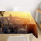 Oduo Tischdecke Wasserdicht Polyester Rechteckig, 3D Stadt Bedruckte Tischdecke Pflegeleicht Fleckschutz Ölfest Abwaschbar Outdoor Garten Deko Farbe & Größe Wählbar (New York,140x260cm)