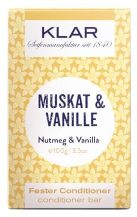 Klar Seifen fester Conditioner Muskat & Vanille 100g (für normales Haar), geeignet für normales Haar, 11179