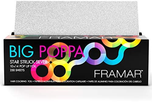 Framar Silver Embossed Pop Up Hair Foil, Hair Foils for Highlighting, Foils for Highlights, Hairdressing Foil for Hair Highlights, Highlighting Foil, Foil Sheets, Hair Foils for Colouring – 500 Sheets