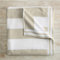 Great Bay Home Übergroßes Strandtuch aus 100% Baumwolle, Velours, Taupe, Cabana-Streifen, schnell trocknend, große Badetücher für Erwachsene und Kinder (101,6 x 177,8 cm, Leinen)
