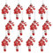 Bäcker & Lecker Zuckerstangen Weihnachten rot und weiß Deko Glitzernd Anhänger Weihnachtsbaumschmuck Baumschmuck Weihnachtsdeko Zucker Stange Deko für Weihnachtsbaum
