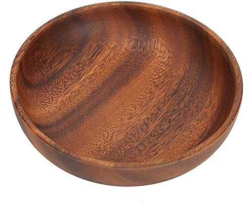 MOUMOUTEN Holzschalen, Lebensmittelqualität Holz Snack Schalen Mini Küchen Schüssel für Café Gewürz Gewürze Sauce Nüsse Süßigkeiten Obst Snacks Salatsuppe (17.5 * 4cm)