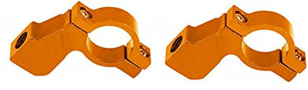 2 PCS 10mm Abrazaderas Montaje en Espejo Manillar,MoreChioce Aluminio Abrazadera Soporte de Espejo Retrovisor de Moto para Motocicleta Bicicleta Diámetro de 21 mm a 23 mm,Dorado