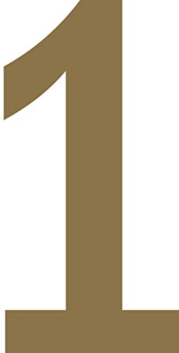 ShirtInStyle Zahlen selbsklebende Aufkleber, 10cm hoch, Haustür, Mülltone, Basteln, Boote, Nummern, Kennzeichen, KFZ, Türen, Spint, Umkleide, Hausnummer, Bootsnummer, ZAHL 1-10cm, gold