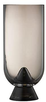Aytm - Vase, Blumenvase - GLACIES - Glas - Farbe: schwarz - (ØxH) 7,6 x 18 cm