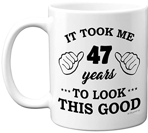 Stuff4 47th Birthday Gifts for Women and Men, Birthday Mug for 47 Year Old | 11oz Ceramic Dishwasher Safe, His or Her Special Day, Made in The UK