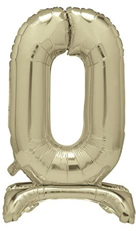 Unique Party 13230 - Riesen Stehen Nummer 0 Ballon - 76 cm - Gold