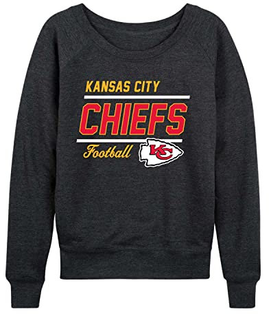 Team Fan Apparel NFL Damen-Pullover mit Rundhalsausschnitt, leicht, Gameday-Bekleidung, lockere Passform, Raglan-Pullover mit Rundhalsausschnitt für Damen, Dunkelgrau, Large