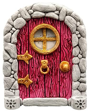 Porticina Elfo, Porte di Legno Fata per Giardino Elfo Porta Miniatura Yard Ornamenti per Giardino Yard Alberi Stile B