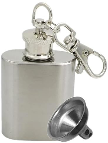 HOT BARGAINS Large Hip Flask 1oz / 30ml Stainless Steel with Funnel Pocket Whiskey Flask with Handy for Climbing Camping Bar Party for Men Women