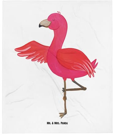 Mr. & Mrs. Panda Wohndecke Flamingo Yoga - Geschenk, Vogel, Tagesdecke, Wolldecke, Baum, Decke, Urlaub, Namaste, Dekoration, Fleecedecke, Yogi, Yogapose